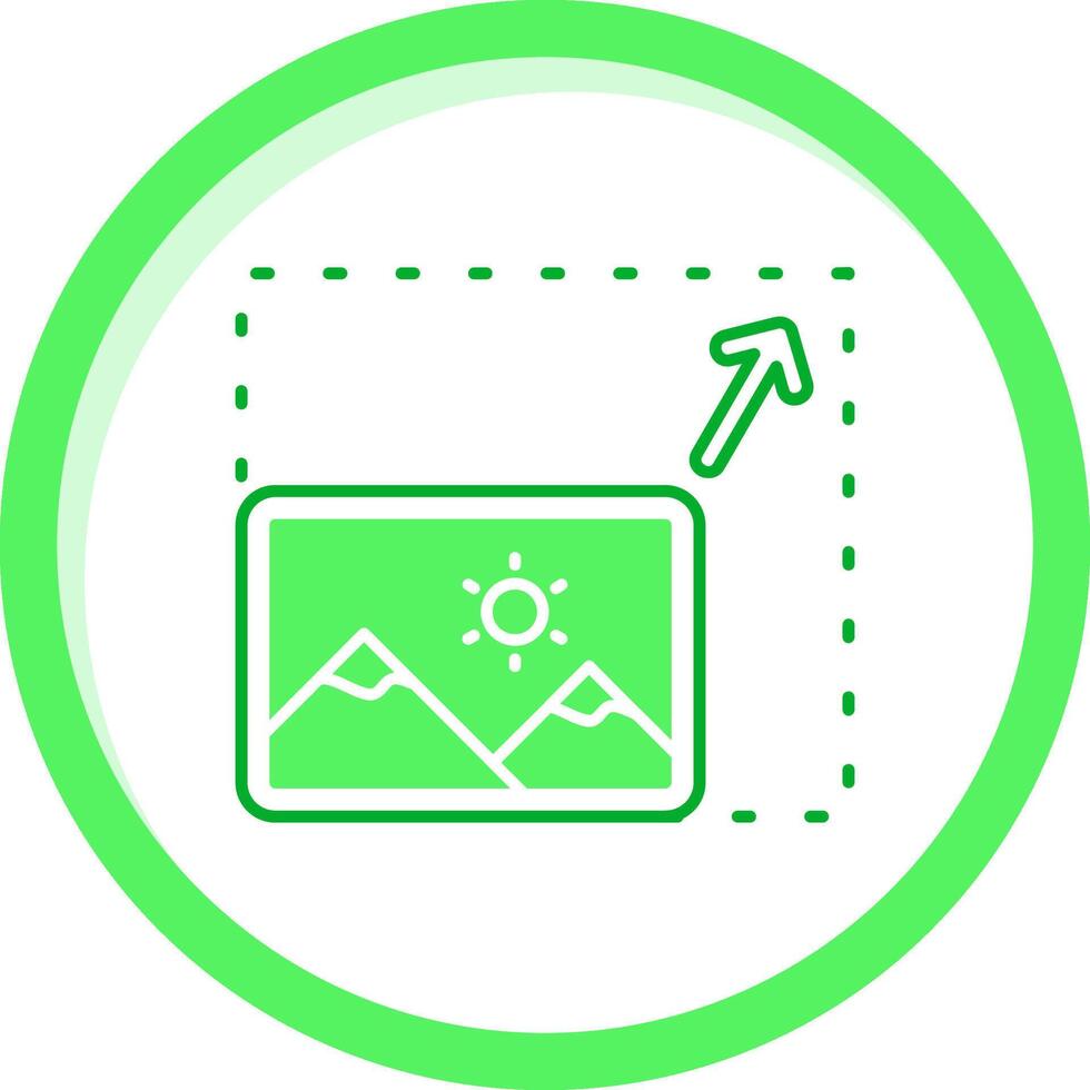 Resize Green mix Icon vector