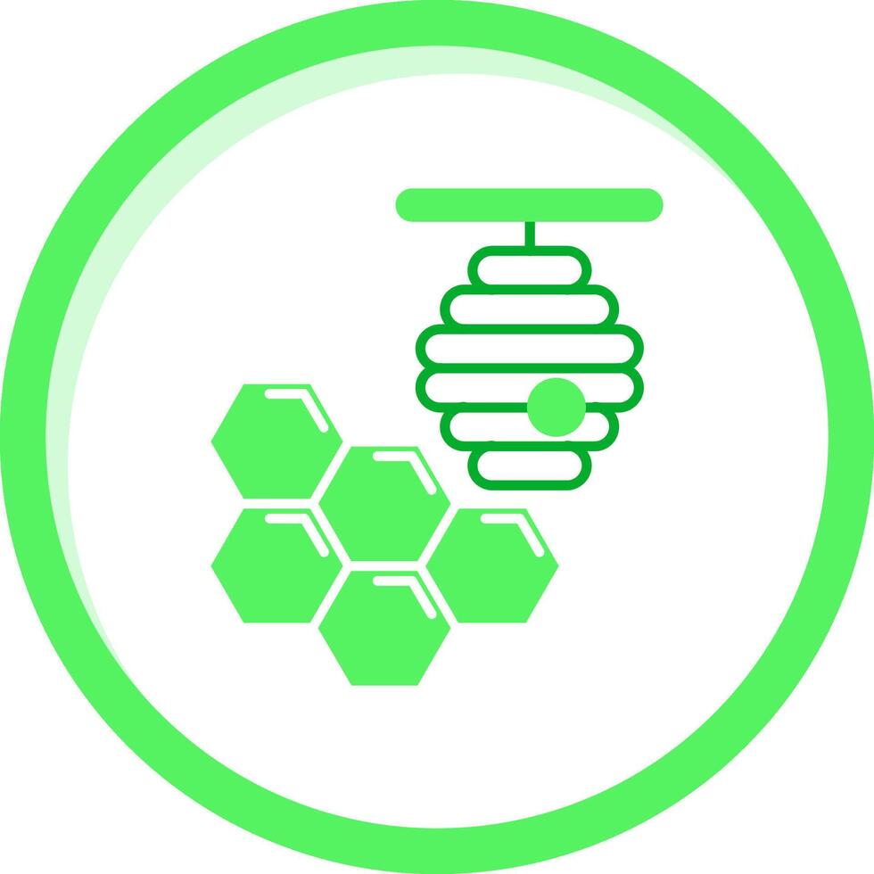 Honeycomb Green mix Icon vector
