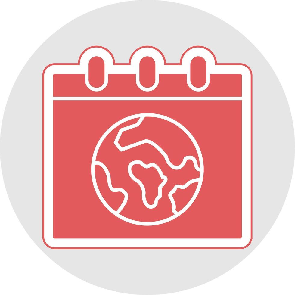 Earth Day Glyph Multicolor Sticker Icon vector