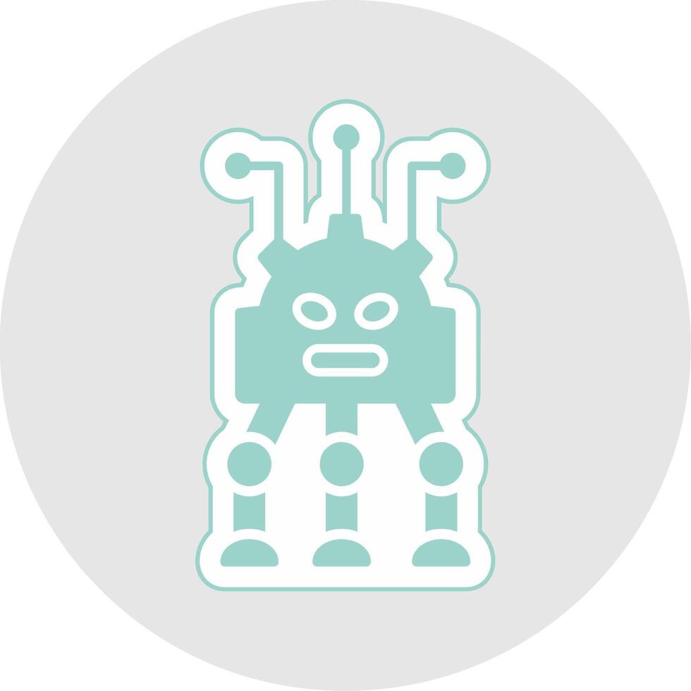 Robotics Glyph Multicolor Sticker Icon vector