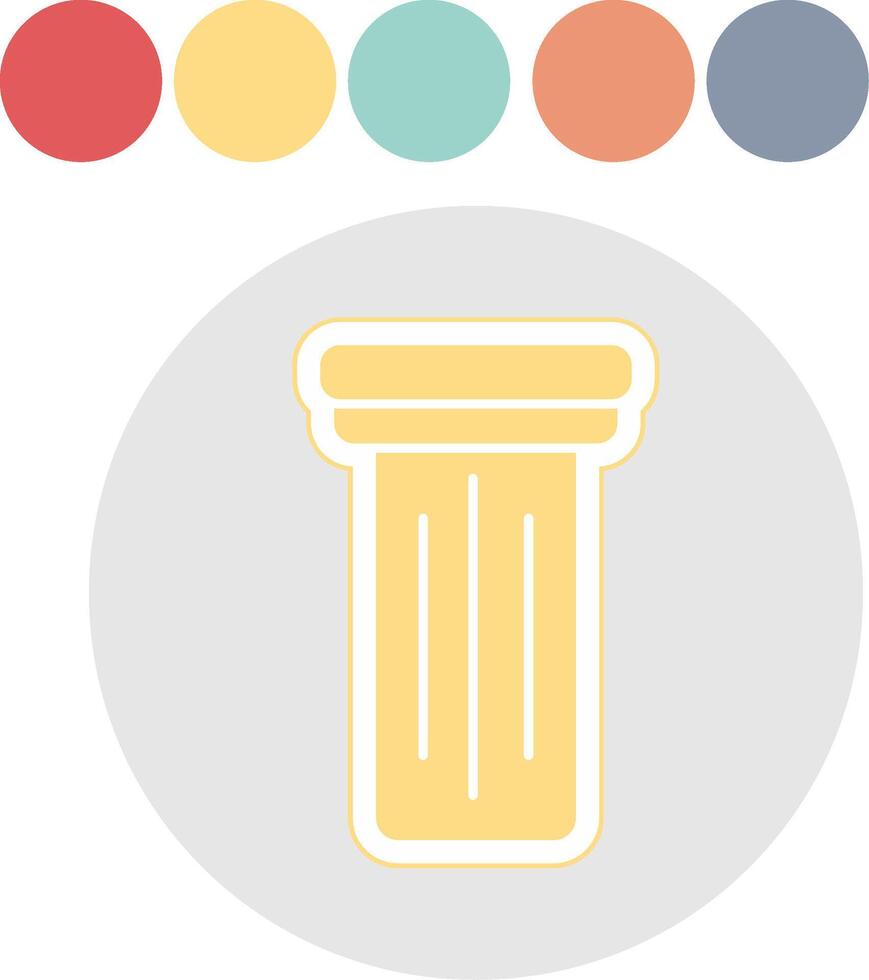 Pillar Glyph Multicolor Sticker Icon vector