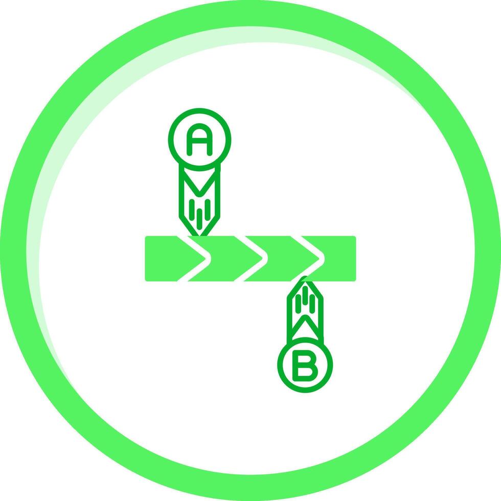 Timeline Green mix Icon vector