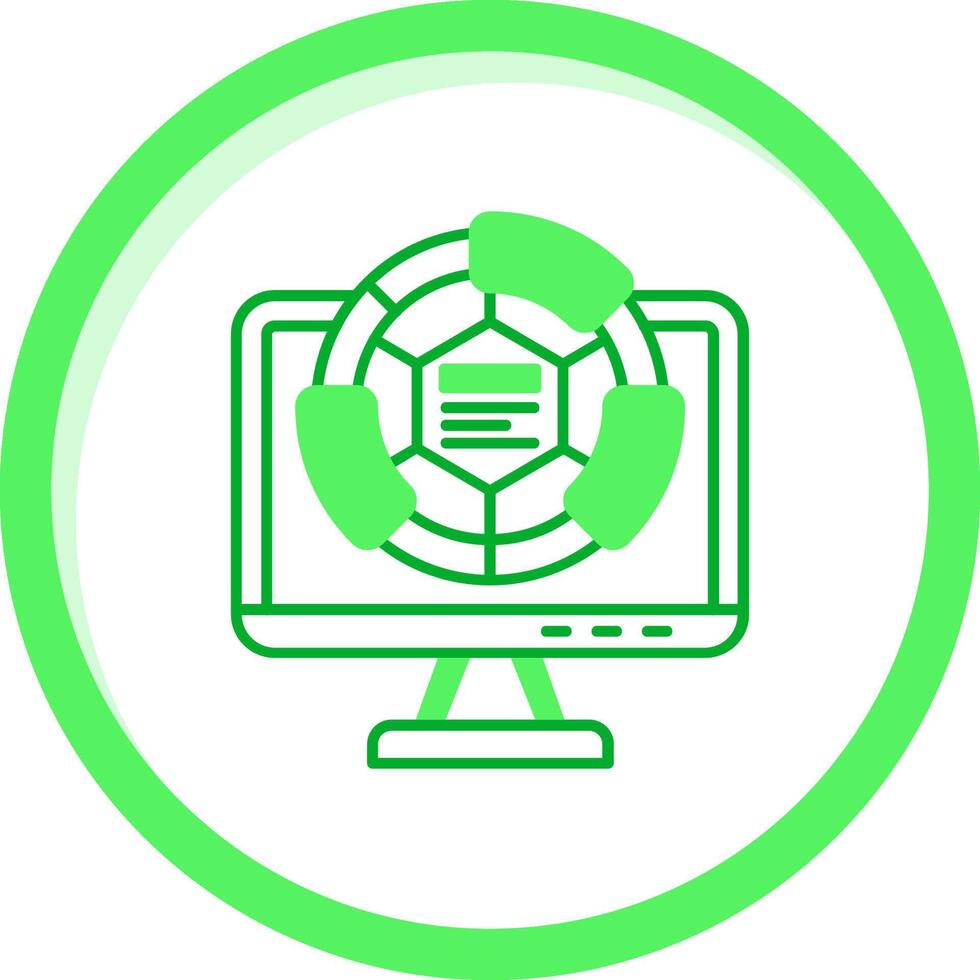Computer Green mix Icon vector