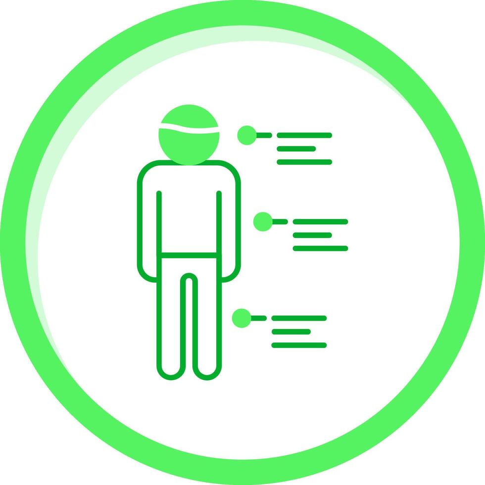 persona verde mezcla icono vector
