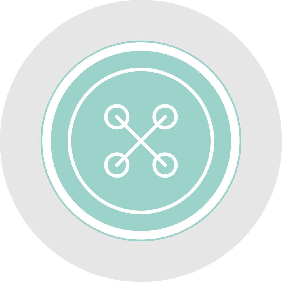 Cloth Button Glyph Multicolor Sticker Icon vector