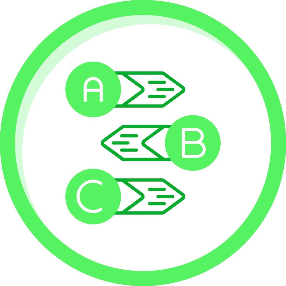 Diagram Green mix Icon vector