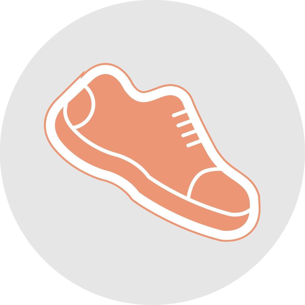 corriendo Zapatos glifo multicolor pegatina icono vector