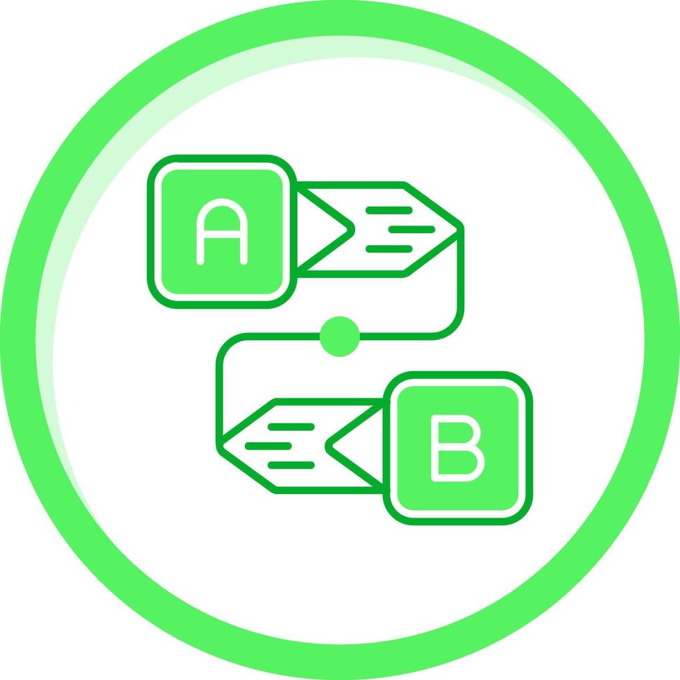 Diagram Green mix Icon vector