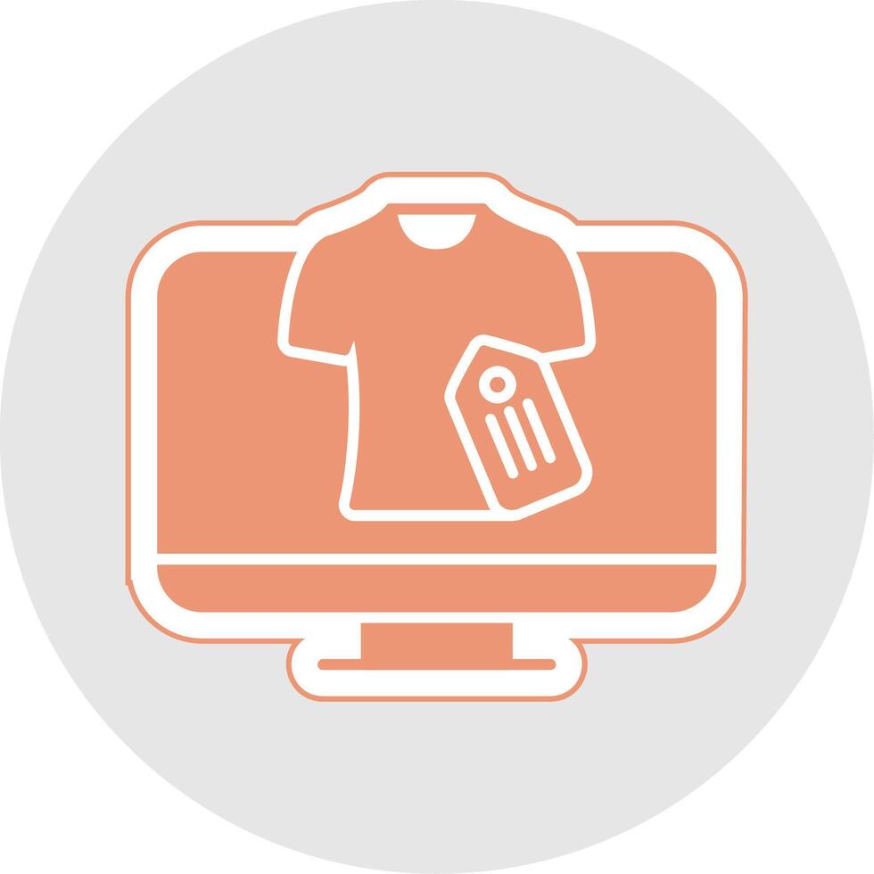 Online Shopping Glyph Multicolor Sticker Icon vector