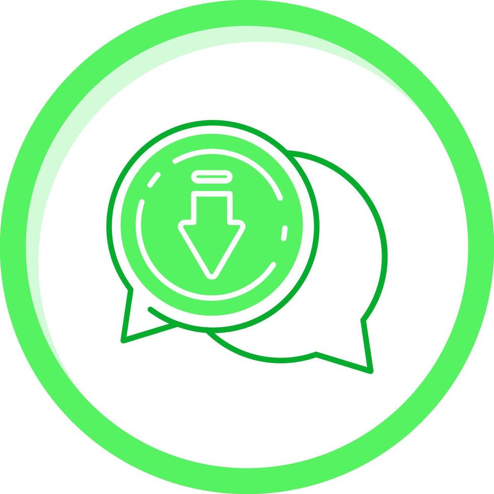Downloading Green mix Icon vector