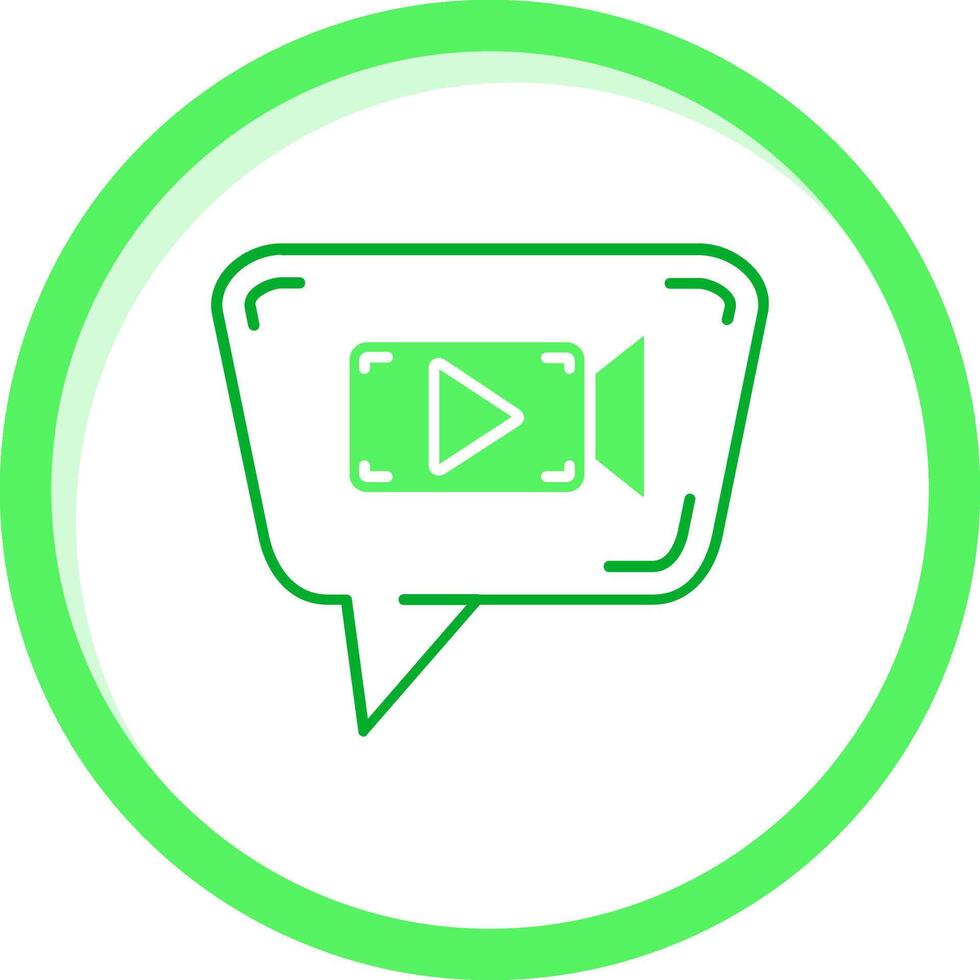 Video chat Green mix Icon vector