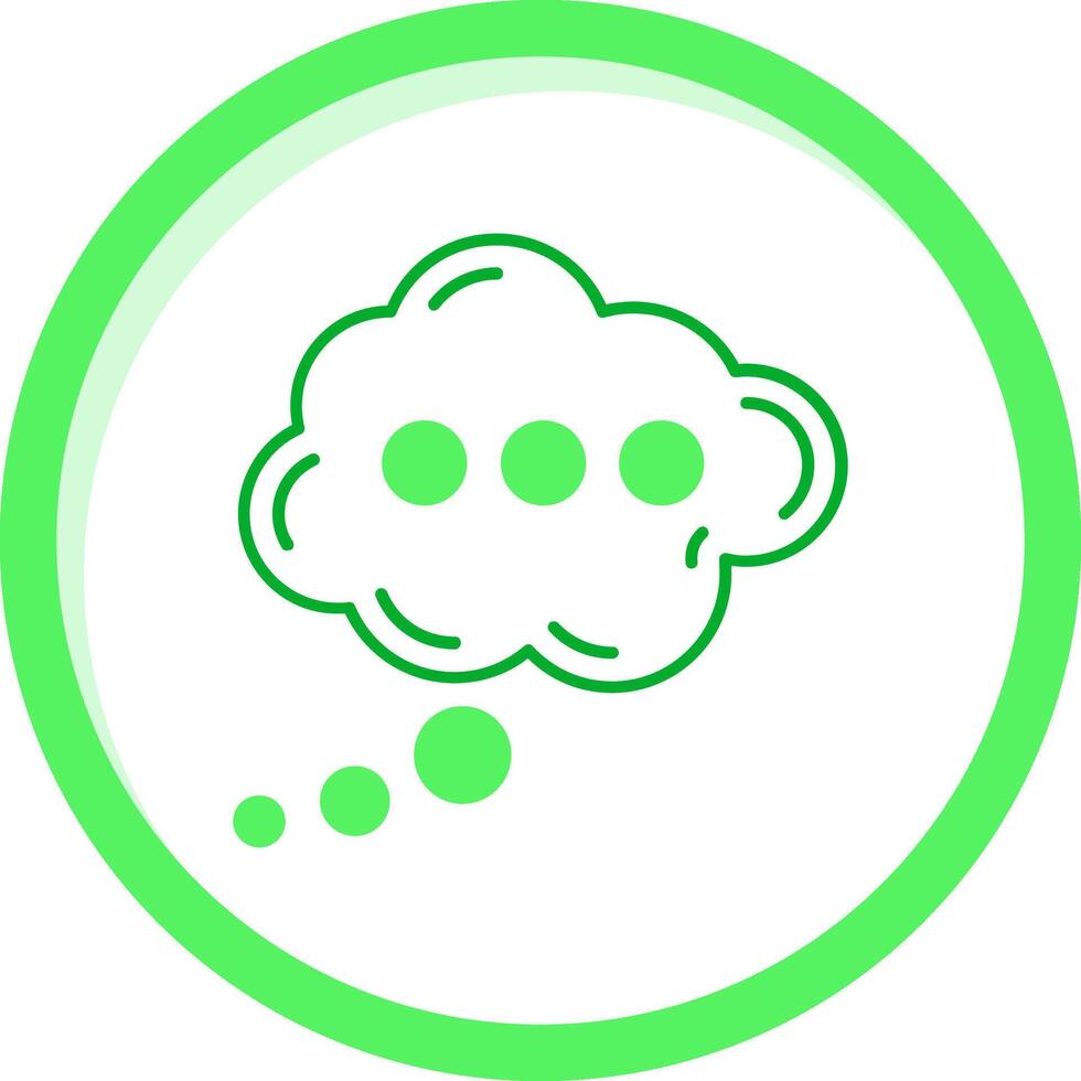 Cloud Green mix Icon vector