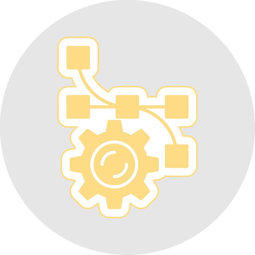 Settings Glyph Multicolor Sticker Icon vector