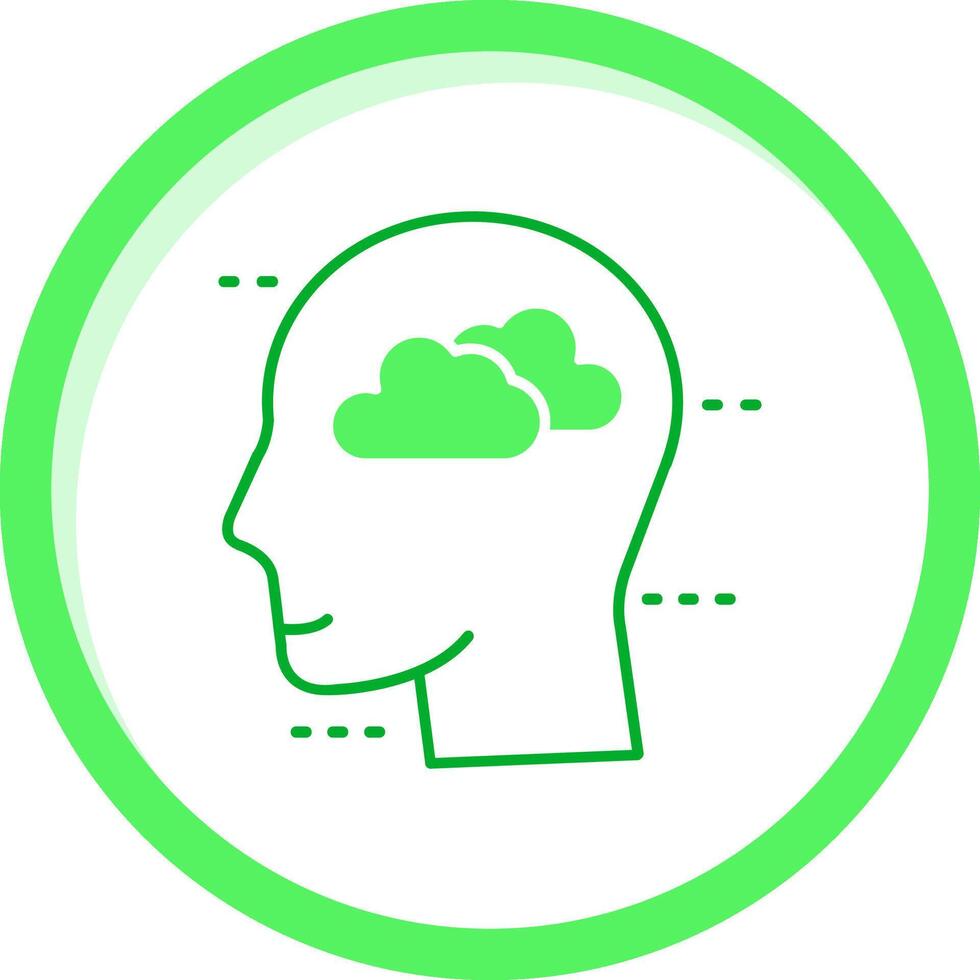 Cloud Green mix Icon vector