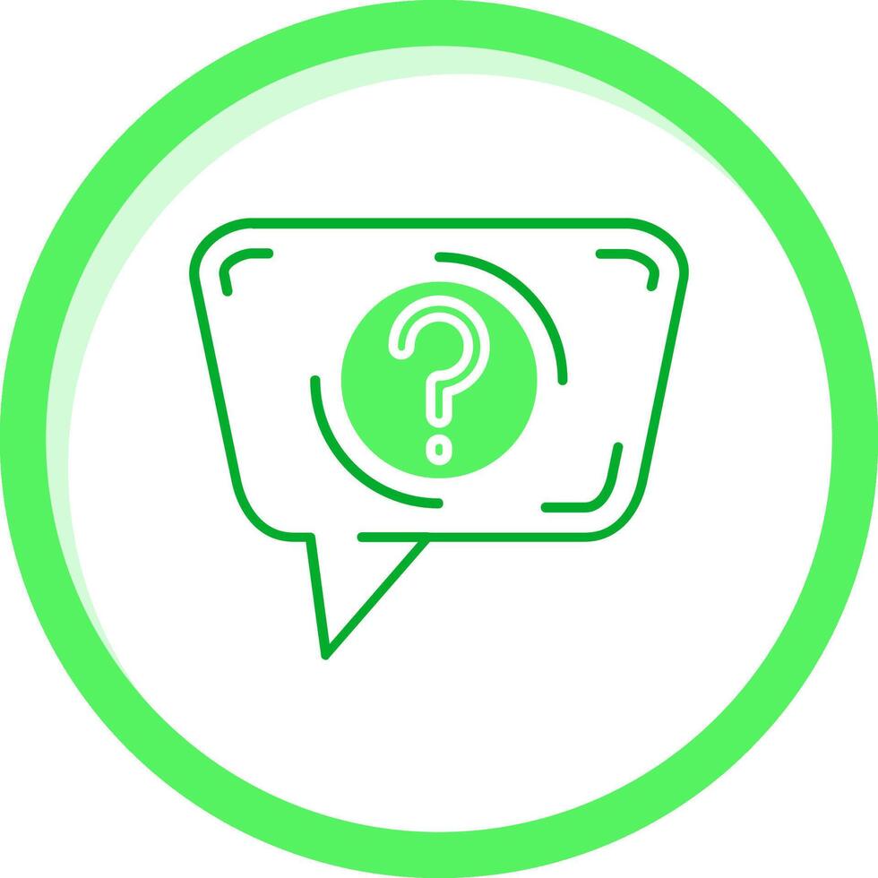 Question Green mix Icon vector