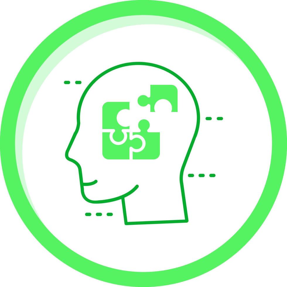 Confused Green mix Icon vector