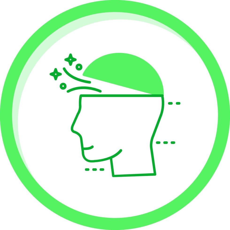 Open mind Green mix Icon vector