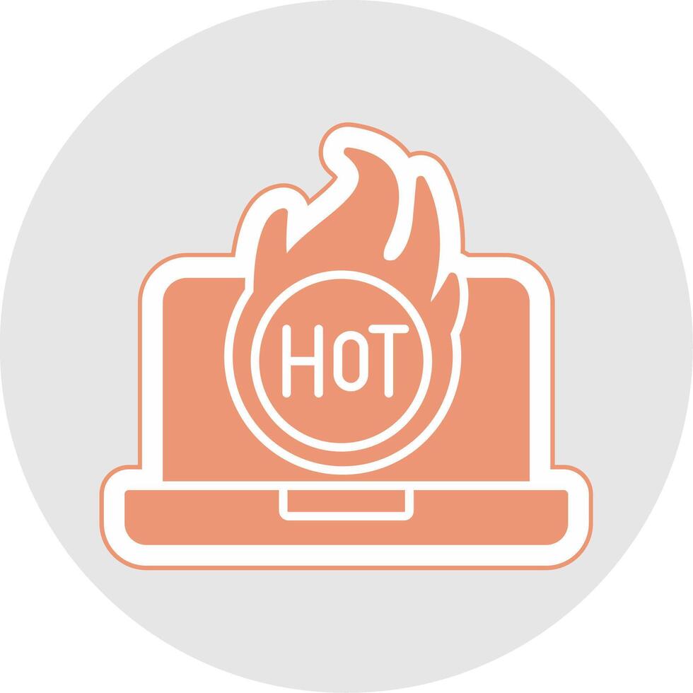 Hot Glyph Multicolor Sticker Icon vector