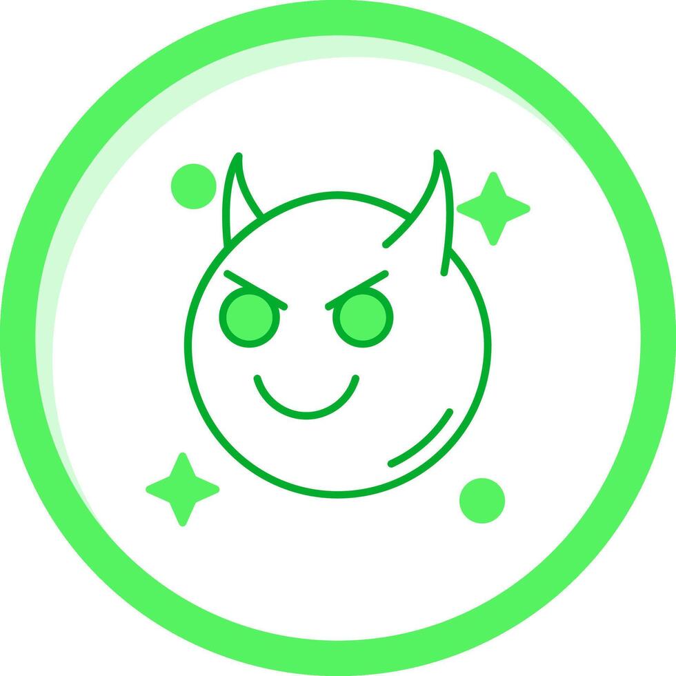 Demon Green mix Icon vector