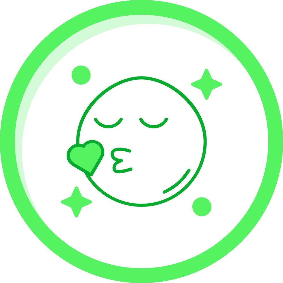 Kiss Green mix Icon vector