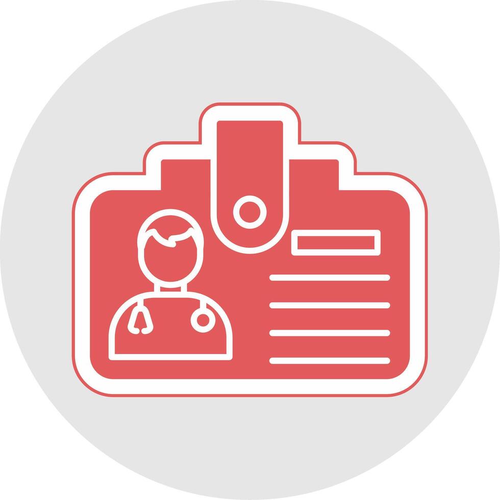 Id Card Glyph Multicolor Sticker Icon vector