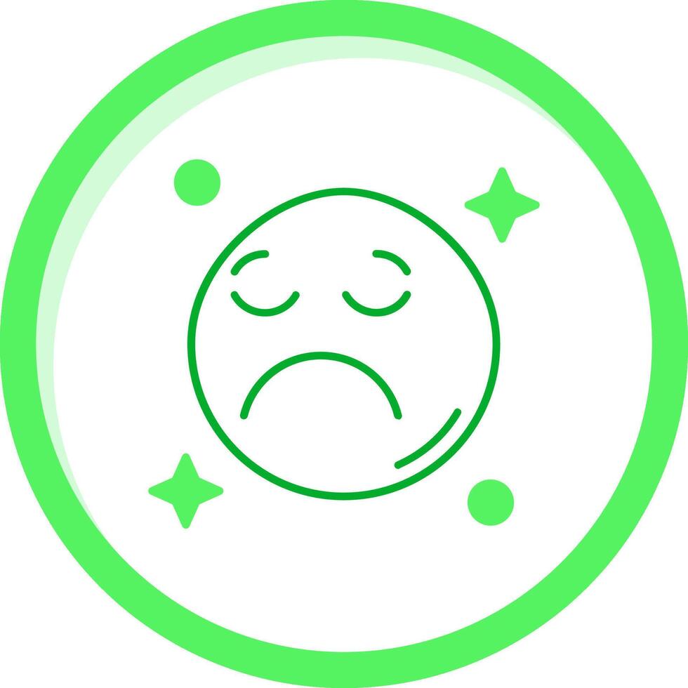 Sad Green mix Icon vector