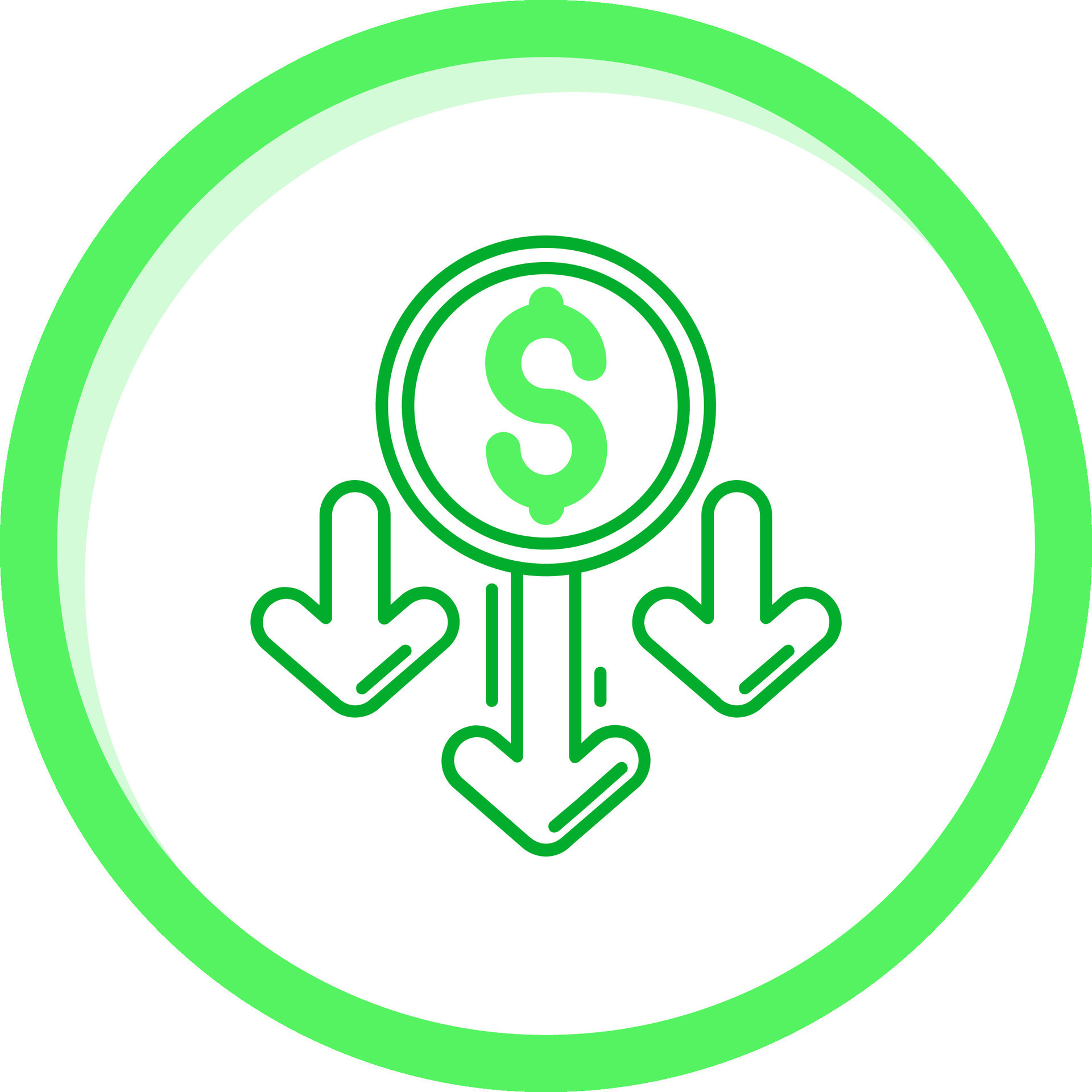 Decrease Green mix Icon 38138194 Vector Art at Vecteezy