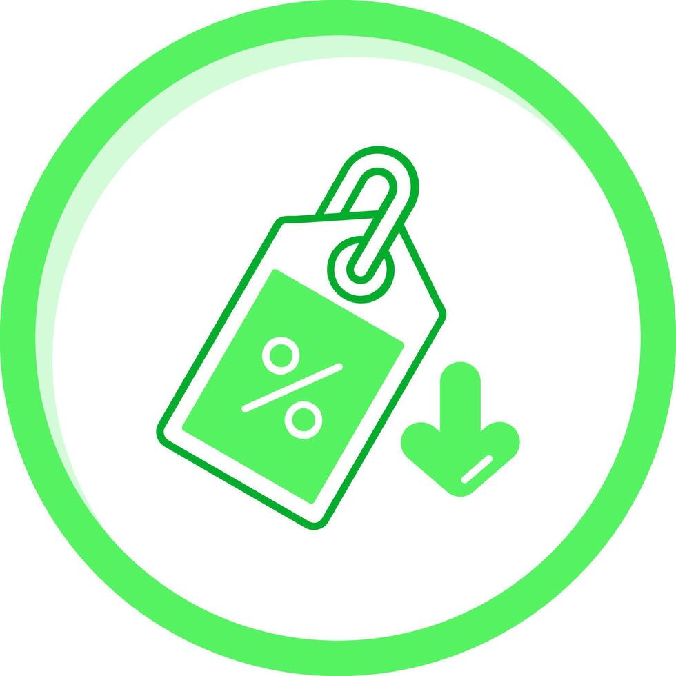 Price tag Green mix Icon vector