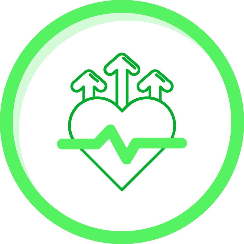 Heart rate Green mix Icon vector