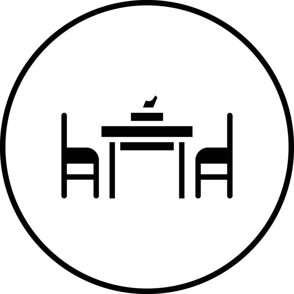 Dining Table Vector Icon