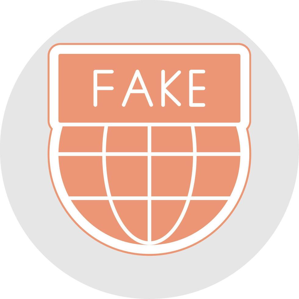Fake News Glyph Multicolor Sticker Icon vector