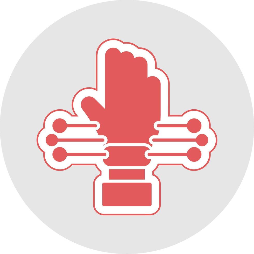 Glove Glyph Multicolor Sticker Icon vector
