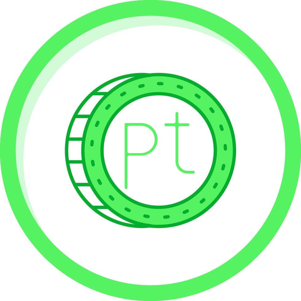 Peseta Green mix Icon vector