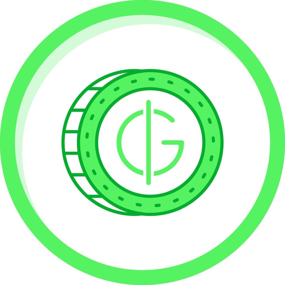 Guarani Green mix Icon vector