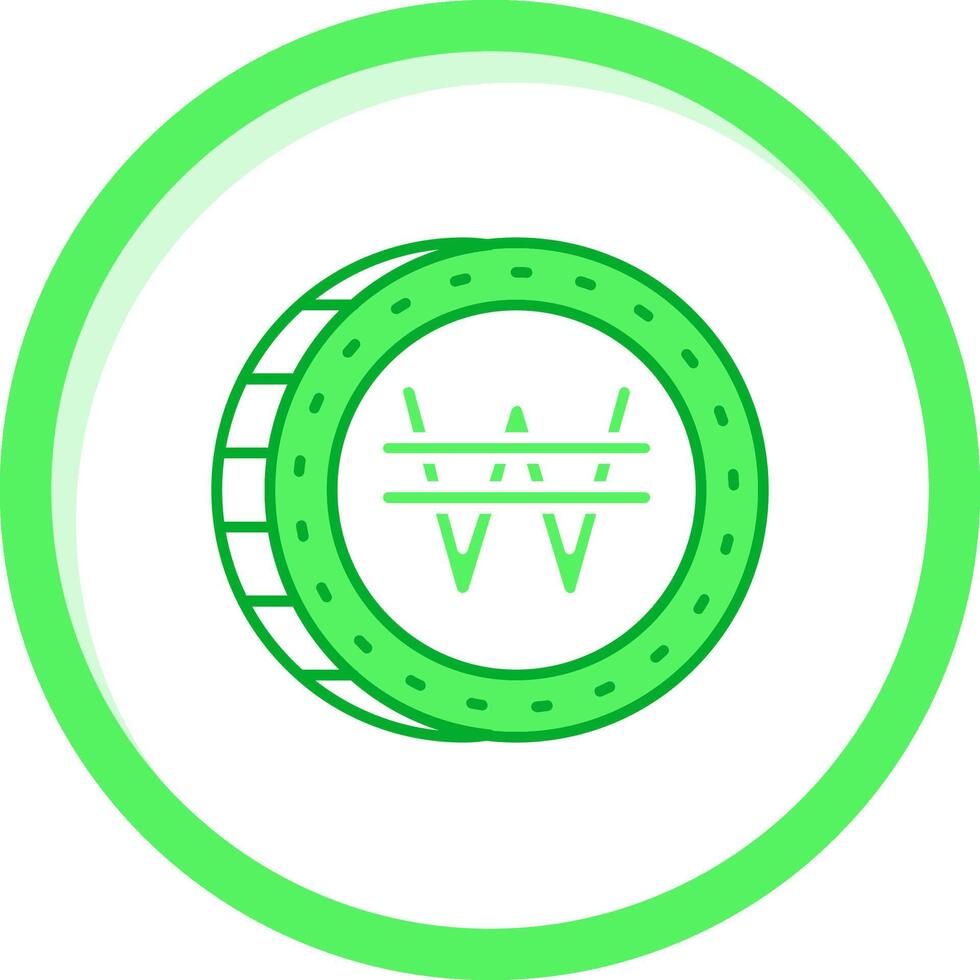 Won Green mix Icon vector