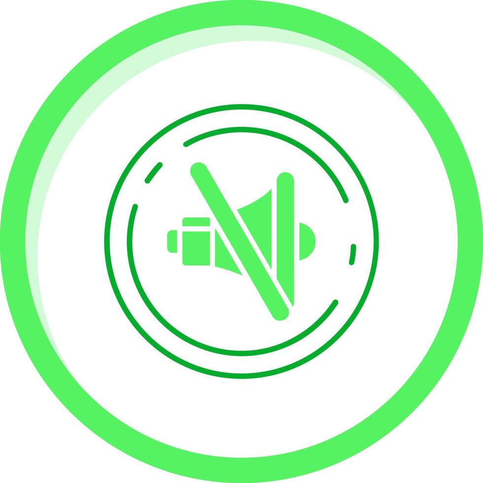 Mute Green mix Icon vector