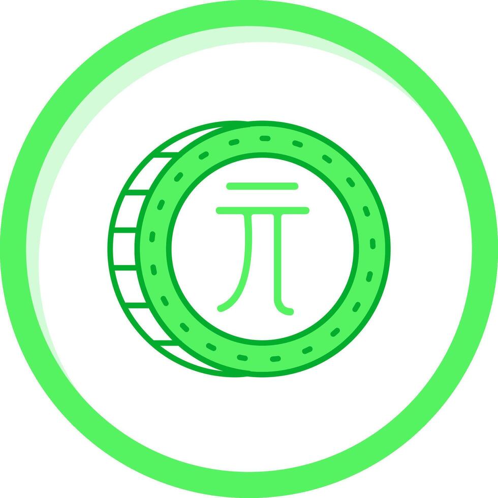 New taiwan dollar Green mix Icon vector