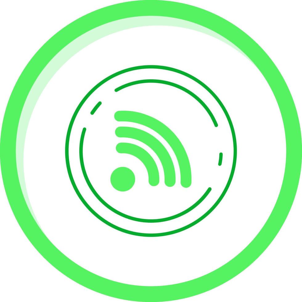 Rss Green mix Icon vector