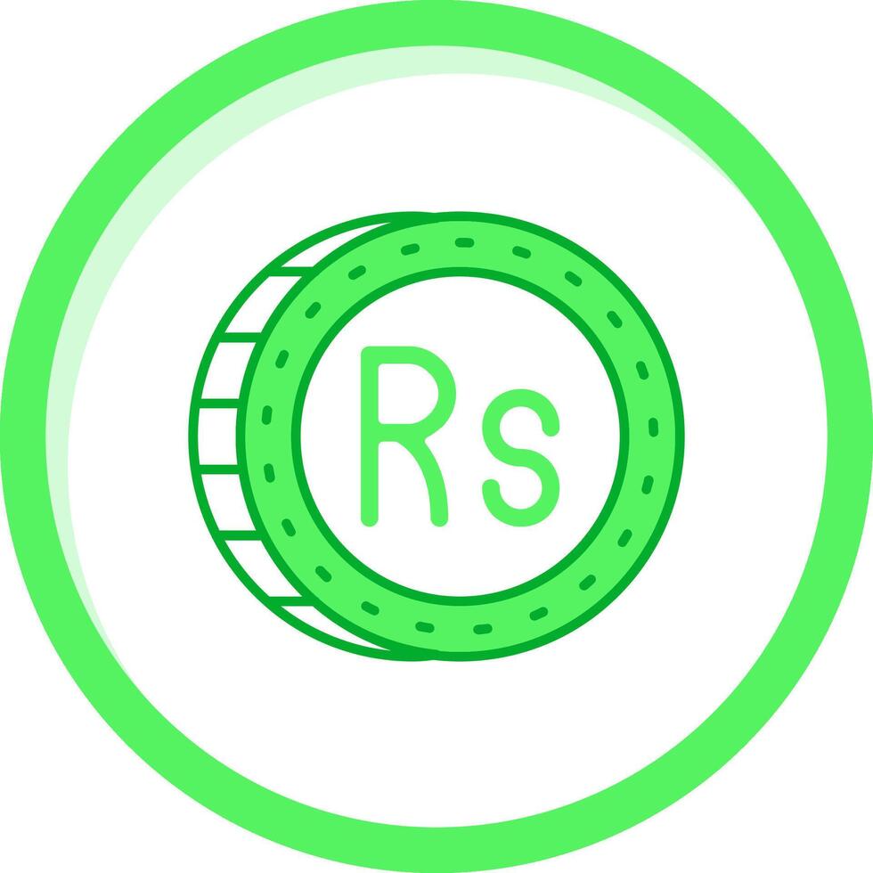 Rupee Green mix Icon vector