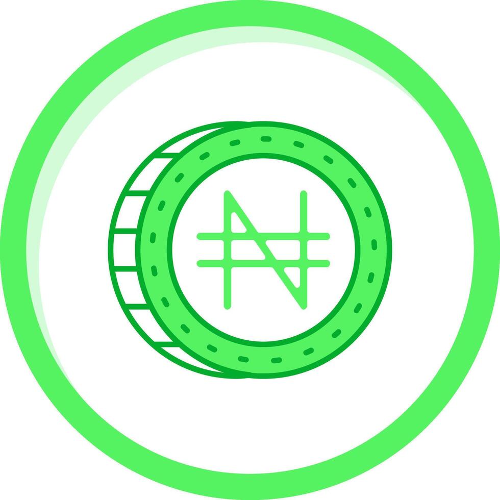 Naira Green mix Icon vector
