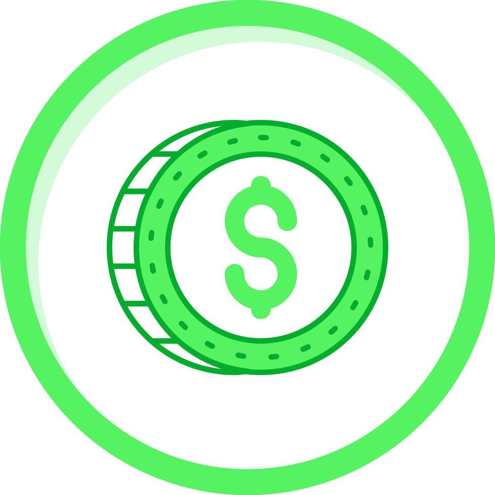 dólar verde mezcla icono vector