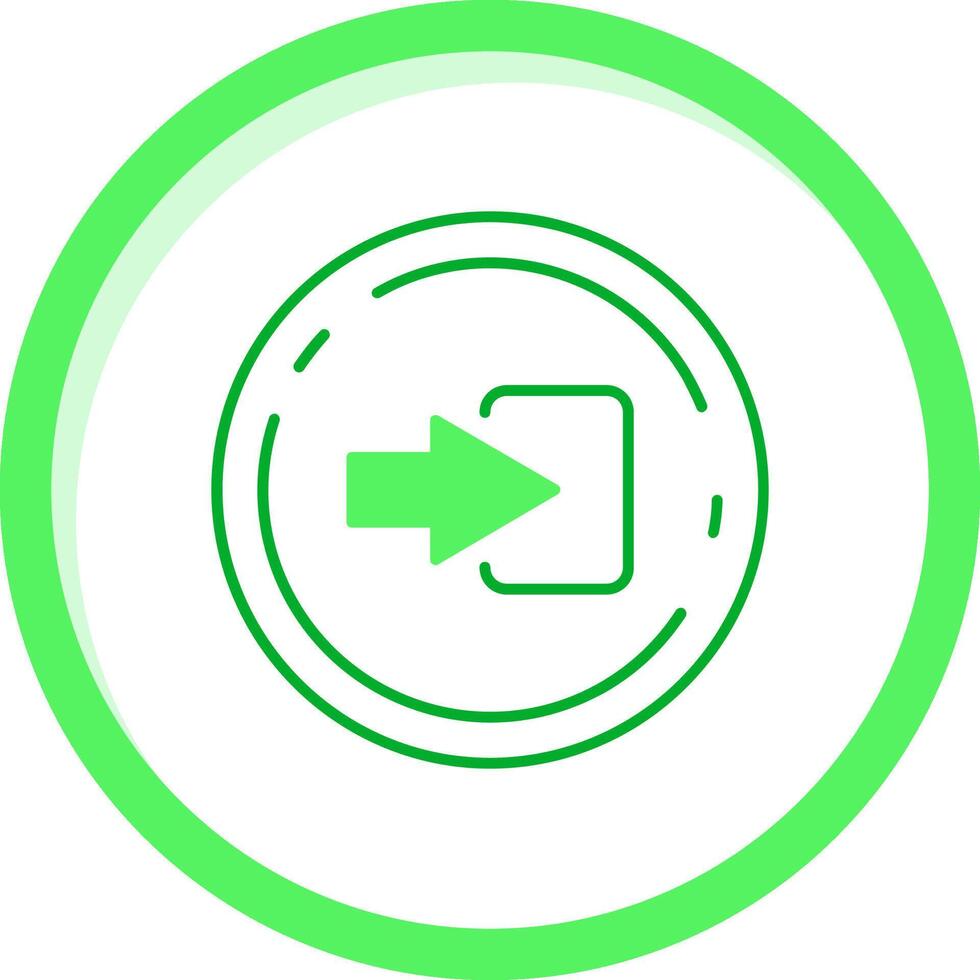 Log in Green mix Icon vector