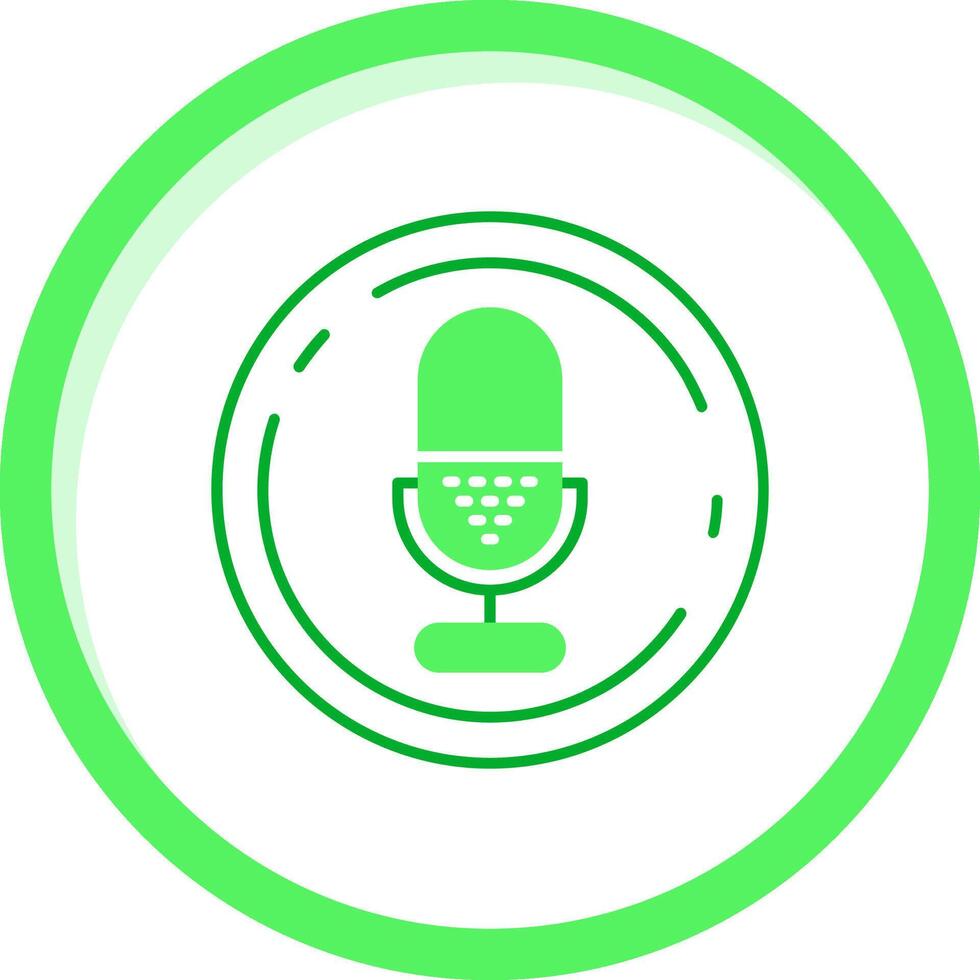 Microphone Green mix Icon vector