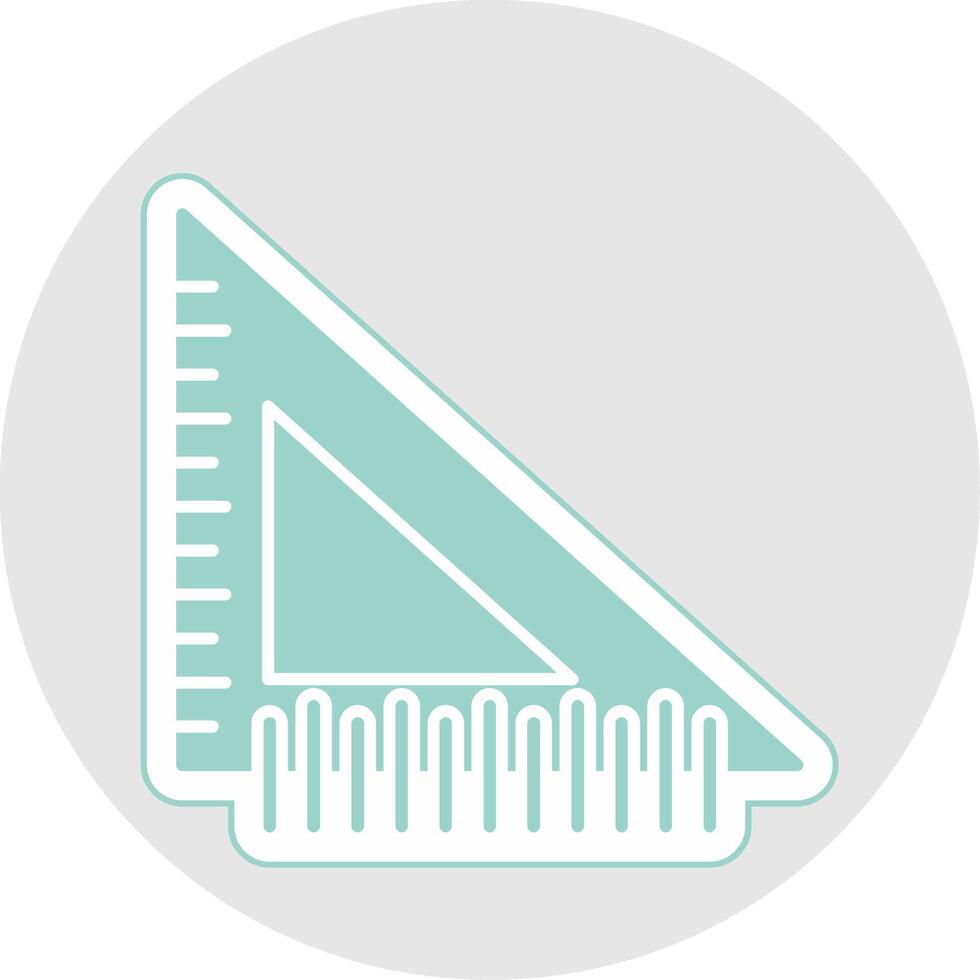 Square Ruler Glyph Multicolor Sticker Icon vector