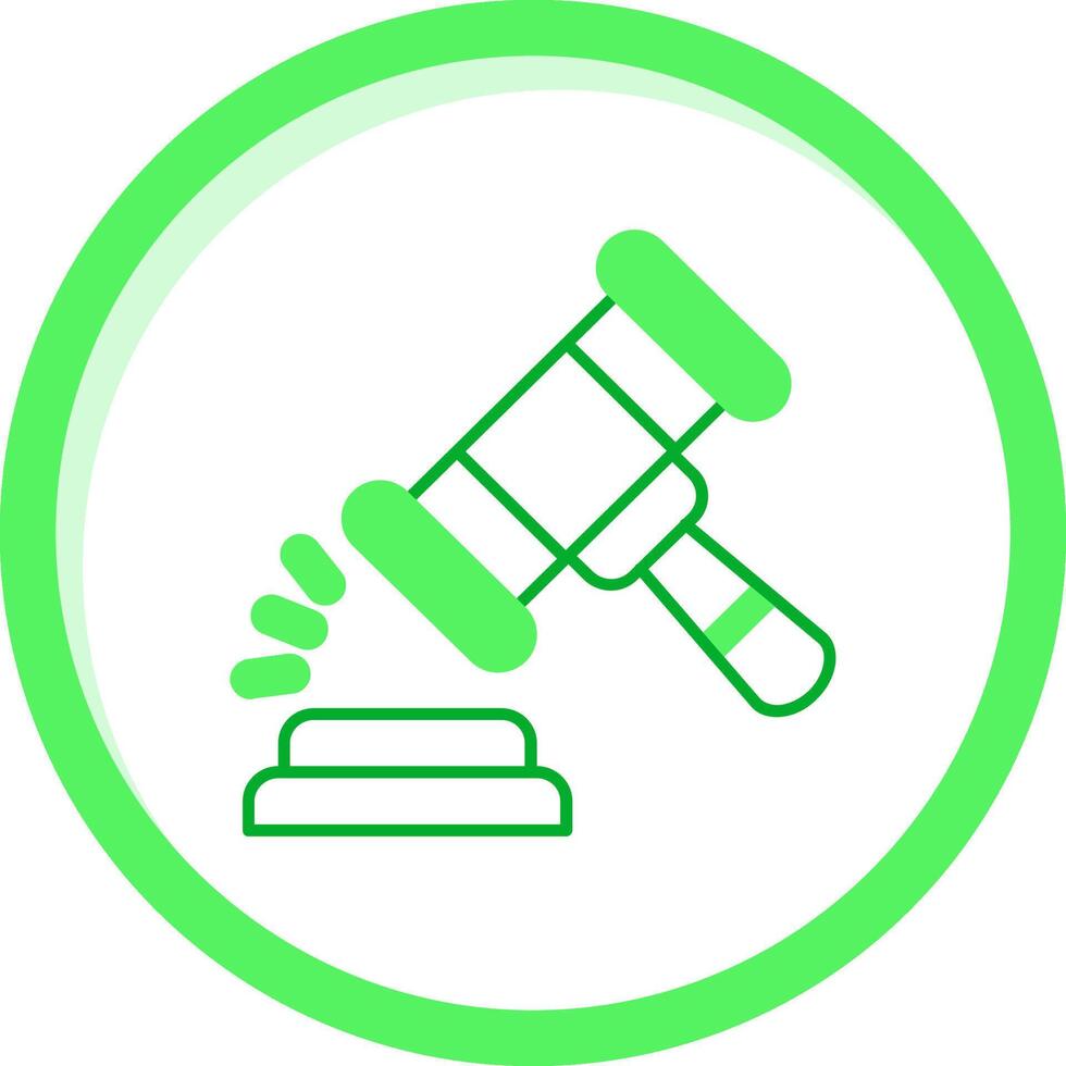 Gavel Green mix Icon vector