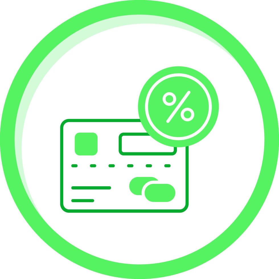 Percentage Green mix Icon vector