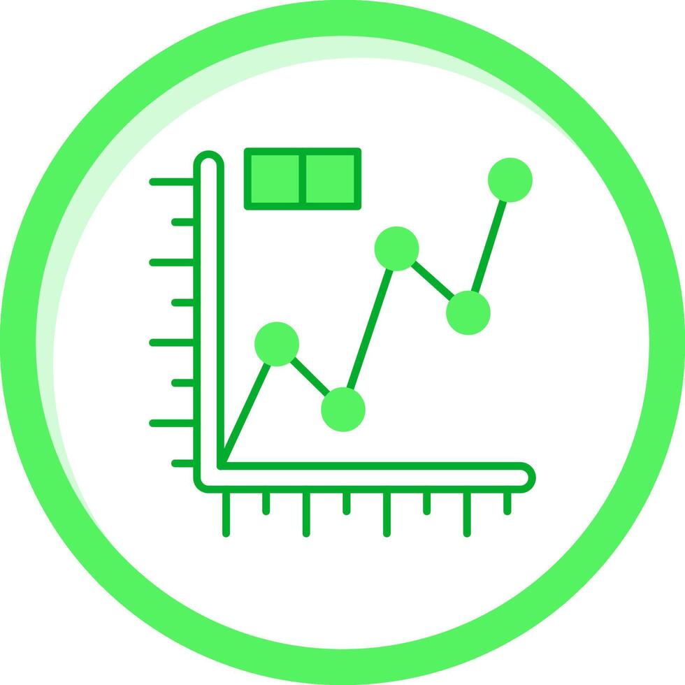 Line graph Green mix Icon vector