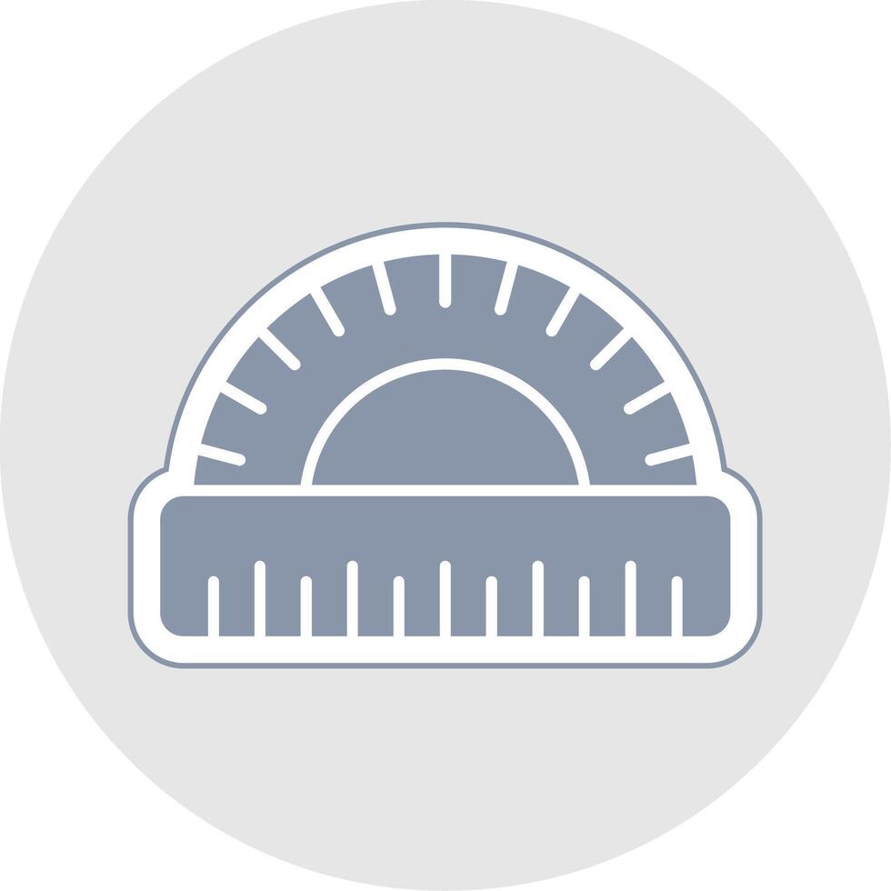 Protractor Glyph Multicolor Sticker Icon vector