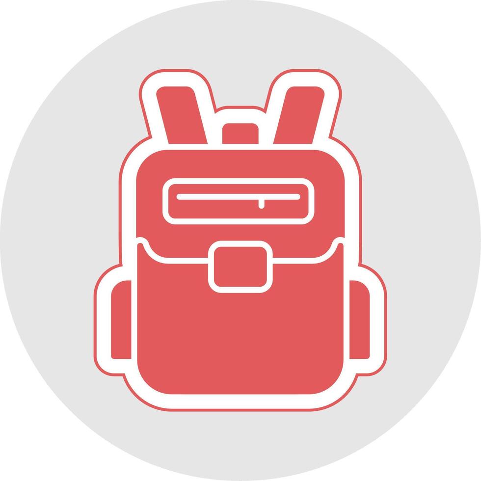 mochila glifo multicolor pegatina icono vector