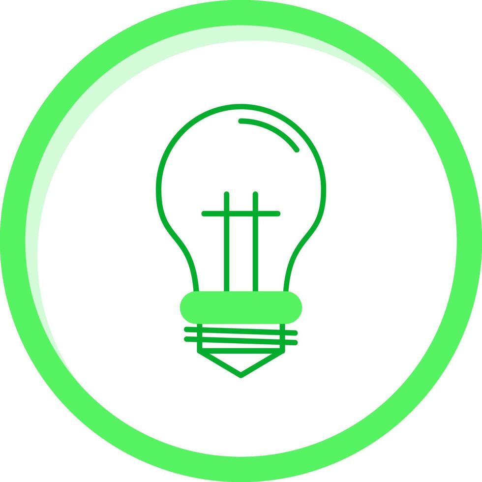 Bulb Green mix Icon vector